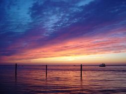 wonderful sunset sky clouds colorful pink
