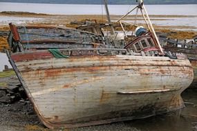 wrecked ship in Scotland