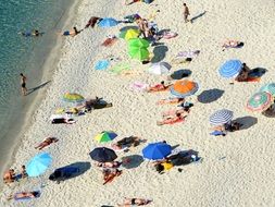 Sunbathing on holiday