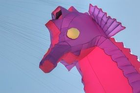 Pink and purple dragon kite