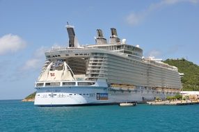 cruise ship in a sea