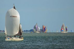 yachting in ocean