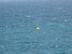 yellow toy in the ocean