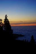 sunset afterglow on Canary Islands