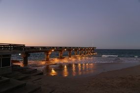lighted pier in port elizabeth
