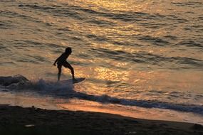 surfer on big wave