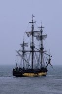 sailing vessel in the ocean