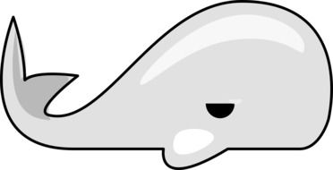 gray sad whale drawing