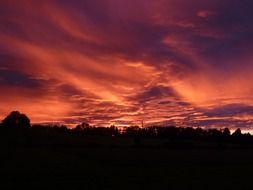 gorgeous sunset afterglow evening sky