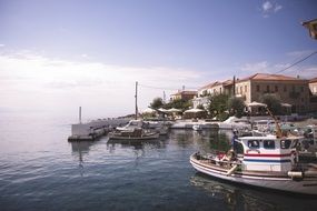 boats on ocean bank