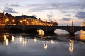 sunset donostia bridge