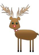 christmas deer as graphic illustration