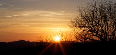 very beautiful orange sunset