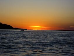 glow of sunset over the coast of argentina