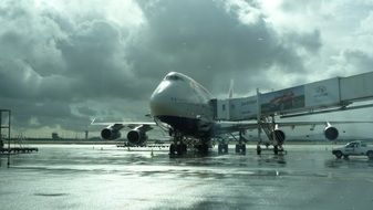 photo of airplane in a airport