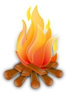 bonfire as a colorful graphic image