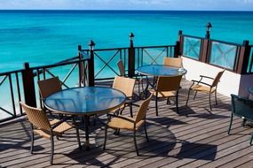 Luxury restaurant on a tropical beach