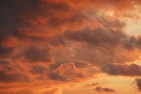 orange autumn evening sky