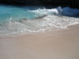 Sandy coastline close-up