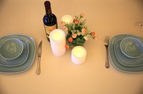 beautiful table setting for lunch