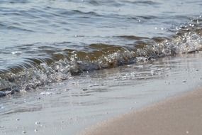 waves on a sandy beach