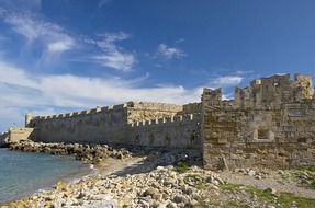 fortress near the sea in greece