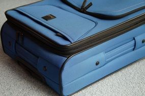 blue luggage
