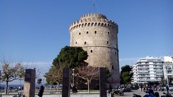 white tower on the beach in Thessaloniki