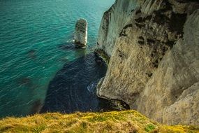 very beautiful rock and ocean water