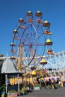 A Ferris wheel in an amusement park