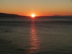 sunset on the croatian sea