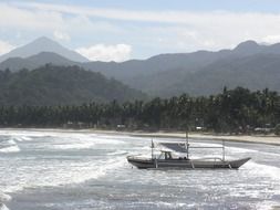 little fishing boat on the beach