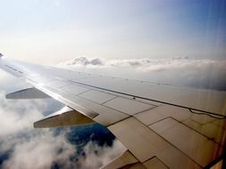 Plane in clouds