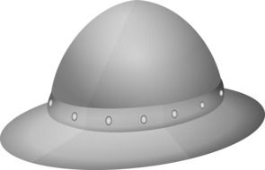 tropical helmet hat vector drawing
