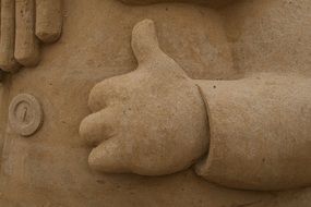 huge sand sculpture close up