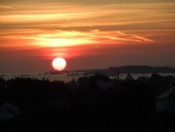 stunning sunset afterglow in Brittany