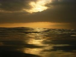 thunderclouds over the sea