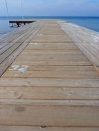 wooden pier on ocean