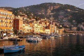 landscape of mediterranean village in France