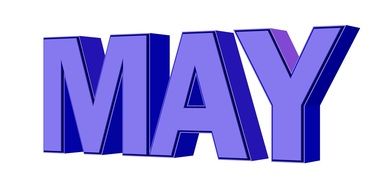 big blue word "may"