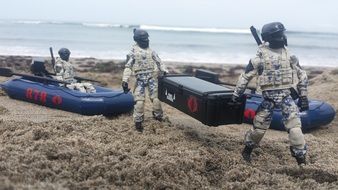 Troopers on a beach