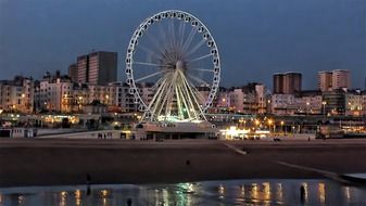 Ferris wheel by the beach