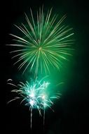 green burst celebration