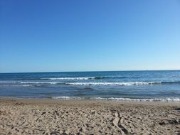 sand beach at mediterranean sea