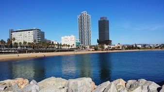 beautiful beach in barcelona