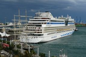 cruise ship on the Canary Islands