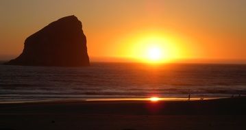 romantic mood on a calm beach in summer