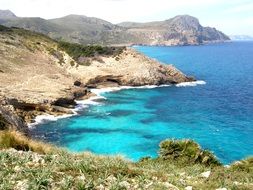 panoramic view of Cape ferrutx in Mallorca