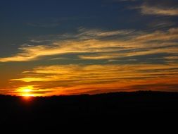 evening sky at dusk