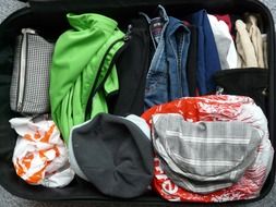 the suitcase is ready for travel